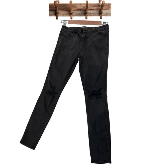 Abercrombie & Fitch High Rise Super Skinny Ripped Black Jeans - Picture 1 of 8